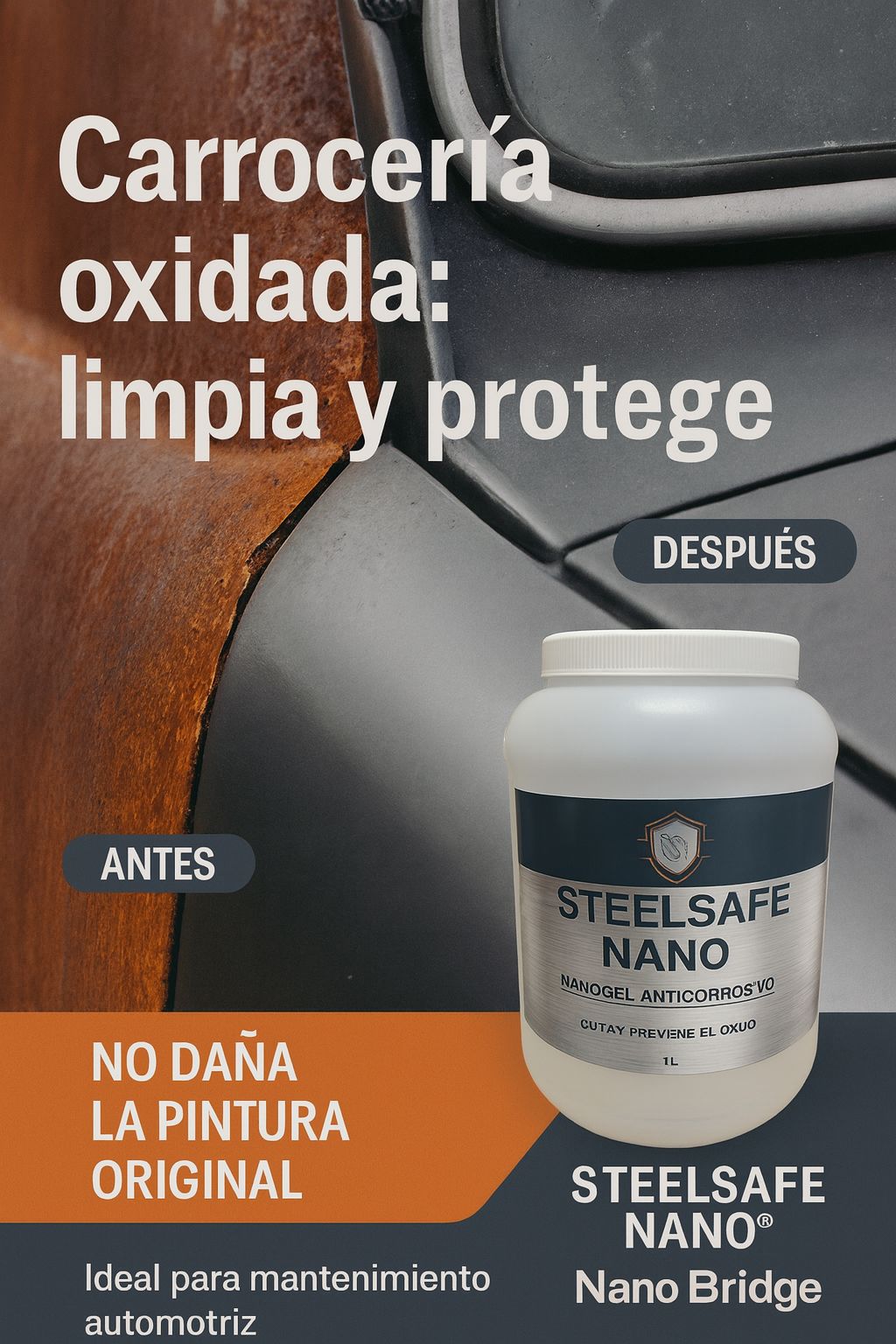 Nanogel anticorrosivo Steelsafe nano - Limpieza y Protección avanzada en contra de la corrosión
