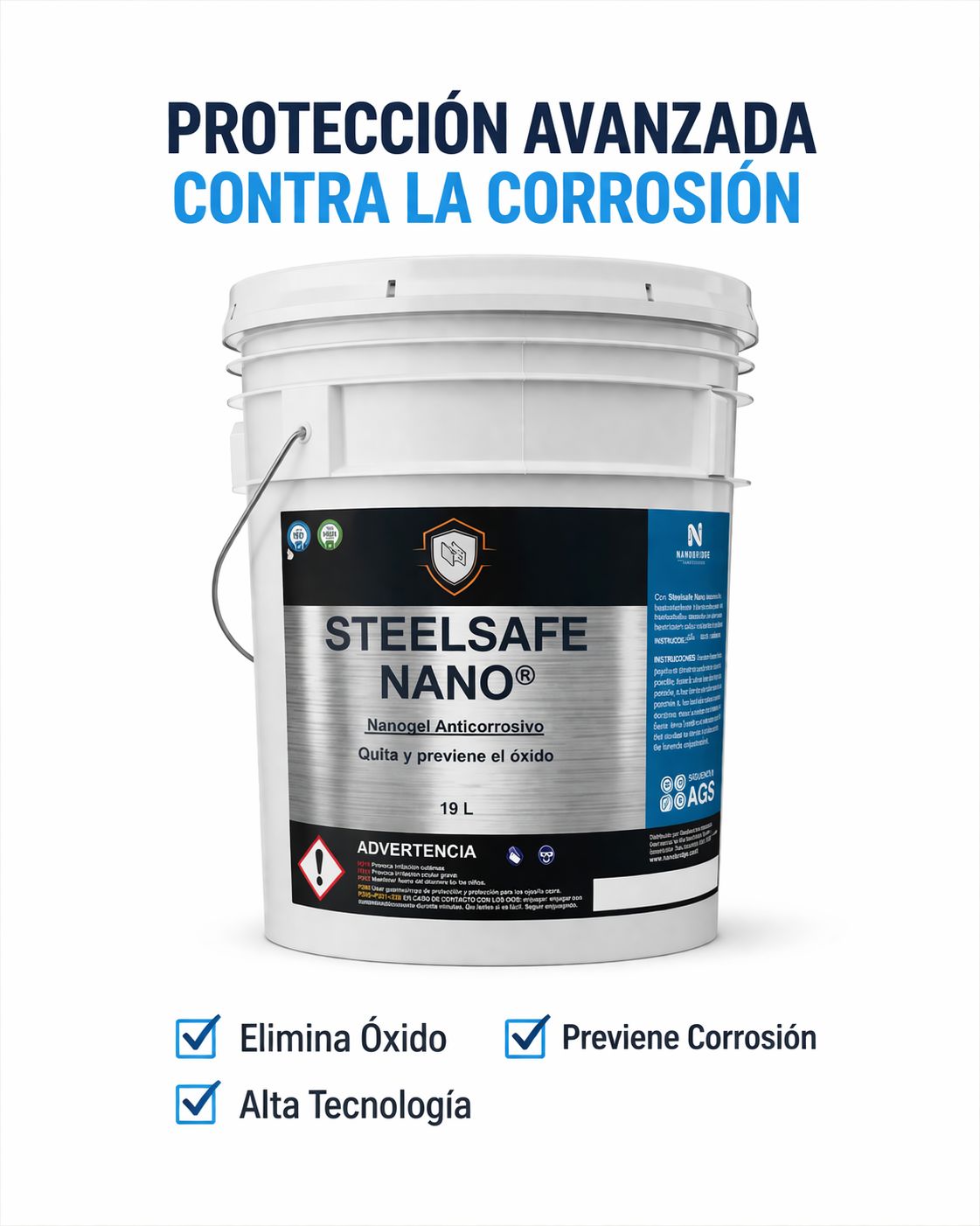 Nanogel anticorrosivo Steelsafe nano - Limpieza y Protección avanzada en contra de la corrosión